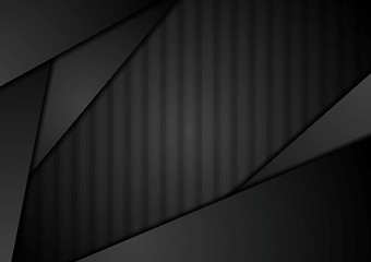 Image showing Abstract black technology striped design