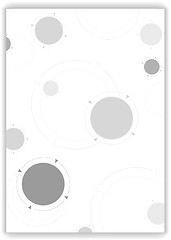 Image showing Grey tech circles abstract background