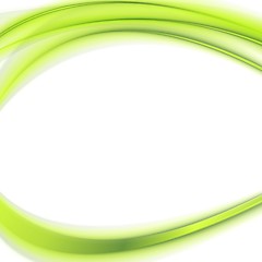 Image showing Abstract bright green wavy background