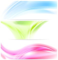 Image showing Abstract colorful wavy banners