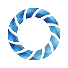 Image showing Blue abstract concept circle logo design