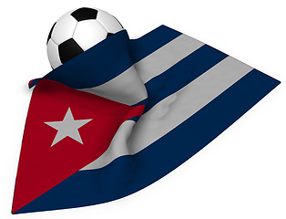 Image showing soccer ball and flag of cuba - 3d rendering