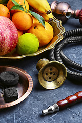 Image showing Hookah with taste of tropical fruits