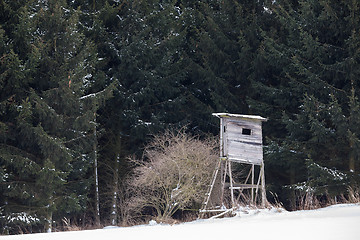 Image showing winter frozen landscape on highland