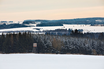 Image showing winter frozen landscape on highland