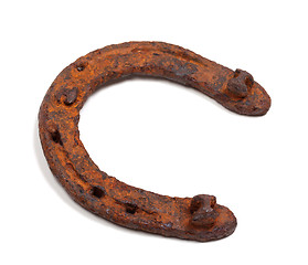 Image showing Old rusty horseshoe