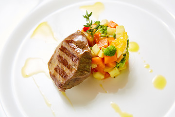 Image showing Meat with vegetables