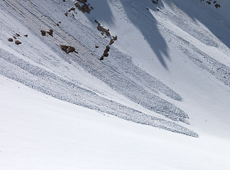 Image showing Avalanche in mountains