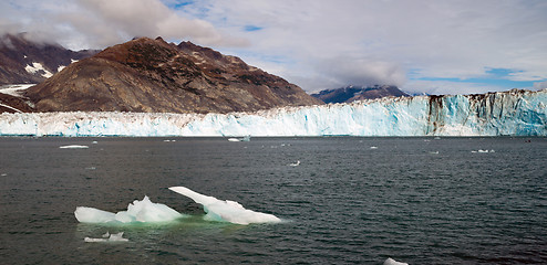 Image showing Glacial Flow Kenai Fjords Alaska Harding Ice Field Aialik Glacie