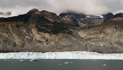 Image showing Glacial Flow Kenai Fjords Alaska Harding Ice Field Aialik Glacie