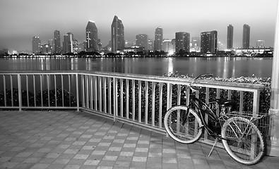 Image showing Coronado Island Sidewalk Bicycle San Diego Waterfront Downtown C