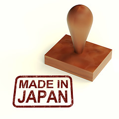 Image showing Made In Japan Rubber Stamp Shows Japanese Products