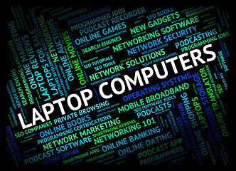 Image showing Laptop Computers Represents Computing Keyboard And Portable
