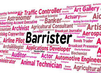 Image showing Barrister Job Means Counselor Text And Lawyers