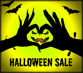 Image showing Halloween Sale Represents Trick Or Treat And Celebration