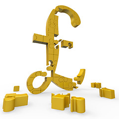 Image showing Pound Symbol Shows Money And Investments