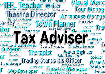 Image showing Tax Adviser Shows Mentors Word And Words