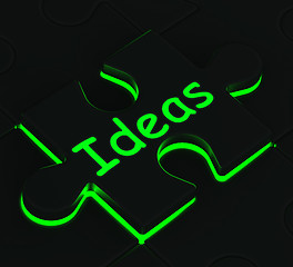 Image showing Ideas Puzzle Showing Concepts And Innovation