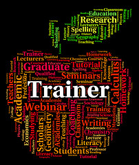 Image showing Trainer Word Indicates Coach Educate And Training