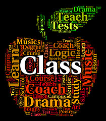 Image showing Class Word Indicates Classrooms Text And Education