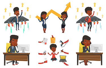 Image showing Vector set of business characters.