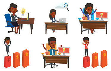 Image showing Vector set of business characters.