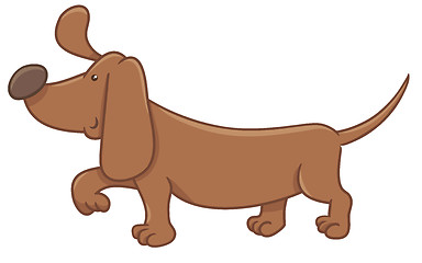 Image showing dachshund dog cartoon character
