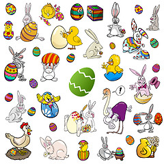 Image showing easter themes cartoon set
