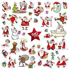 Image showing christmas themes cartoon set