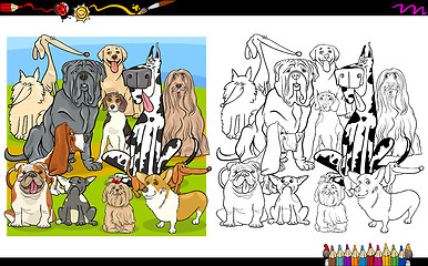 Image showing dog breeds coloring page
