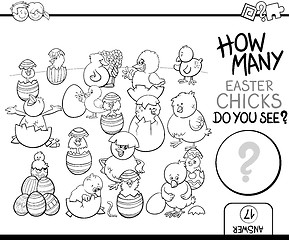 Image showing counting activity coloring page