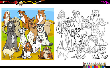 Image showing purebred dogs coloring book