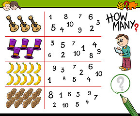 Image showing educational counting activity for kids