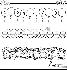 Image showing maths educational coloring page