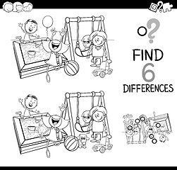 Image showing difference game coloring page