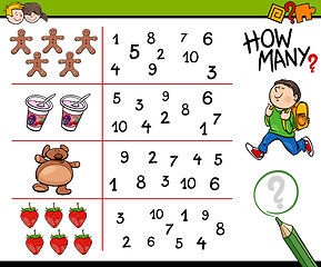 Image showing educational counting activity for kids