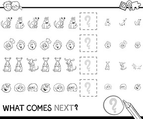 Image showing pattern game coloring page