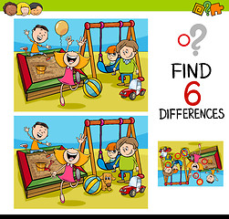 Image showing game of differences with kids