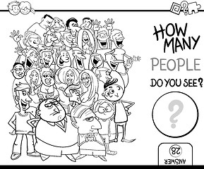 Image showing counting people coloring page