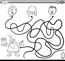 Image showing path maze activity coloring page