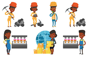 Image showing Vector set of industrial workers.