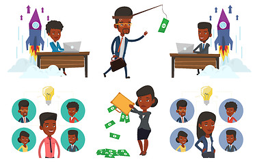 Image showing Vector set of business characters.