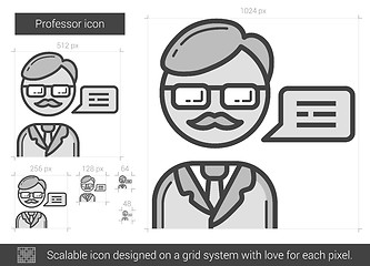 Image showing Professor line icon.