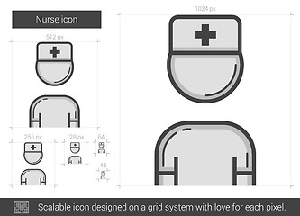 Image showing Nurse line icon.