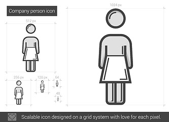 Image showing Company person line icon.