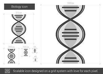 Image showing Biology line icon.