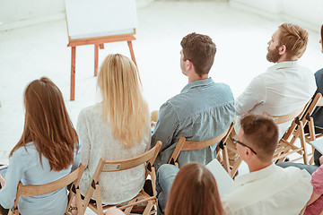 Image showing The people at Business Meeting in the conference hall.