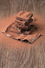 Image showing Pyramid of milk chocolate sprinkled