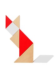 Image showing Tangram puzzle on white