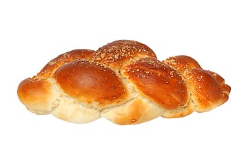 Image showing Challah bun on white